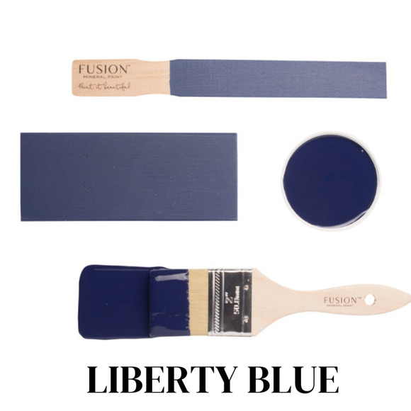Liberty Blue - Fusion Mineral Paint 500 ml Upcycling Furniture Project Paint - Picture 1 of 6
